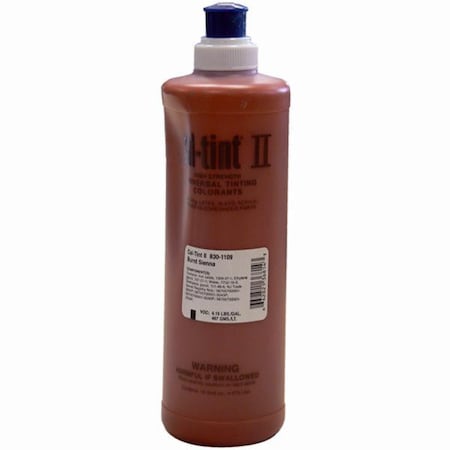 Cal-Tint Ii 16 Oz 830-1109 Burnt Sienna Universal Colorant 830-1109